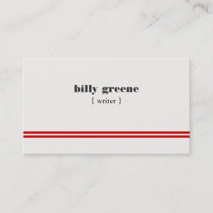 Coole, moderne, Berufliche Rote Streifen Visitenkarte