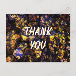 Coole moderne Blume dank Design Postkarte