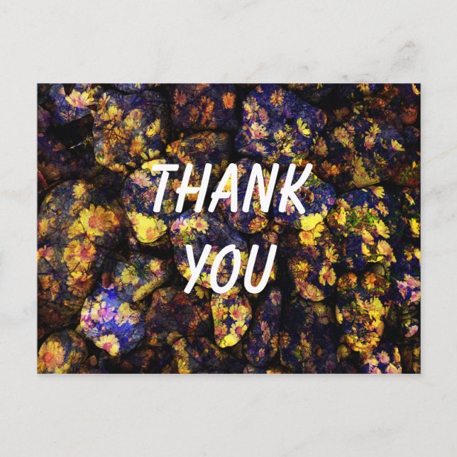 Coole moderne Blume dank Design Postkarte (Vorderseite)