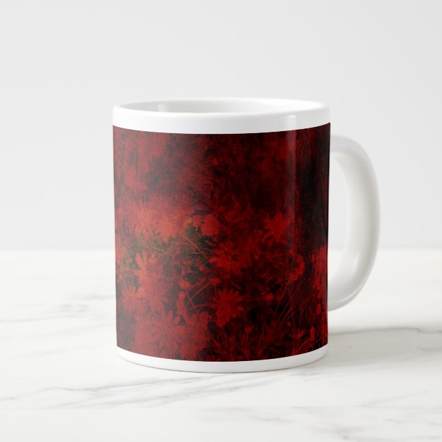 Coole, moderne Blumenkunst / Blume Jumbo-Tasse (Vorderseite Rechts)