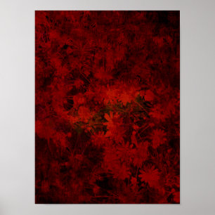 Coole, moderne Blumenkunst / Blume Poster