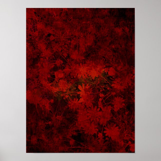 Coole, moderne Blumenkunst / Blume Poster (Vorne)