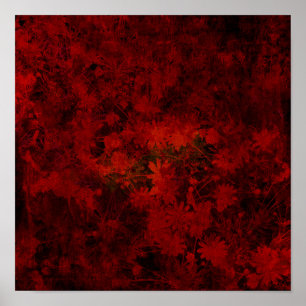 Coole, moderne Blumenkunst / Blume Poster