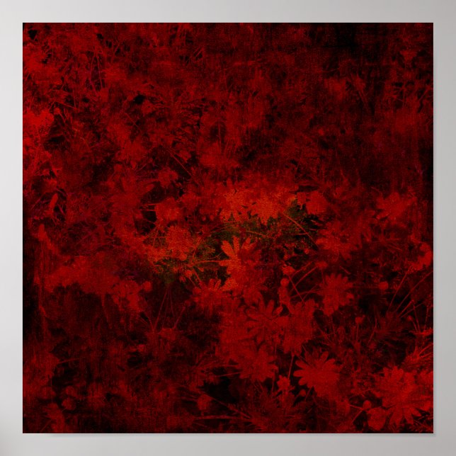 Coole, moderne Blumenkunst / Blume Poster (Vorne)