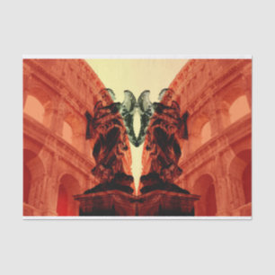 Coole moderne Collage des historischen Rom in Rot Seidenpapier