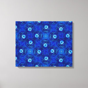 Coole, moderne digitale Kunst des blauen Leinwanddruck