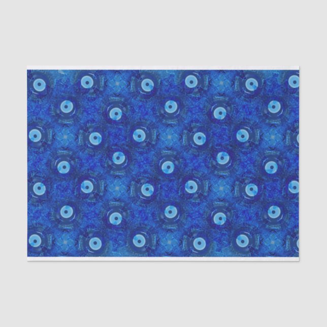 Coole, moderne digitale Kunst des blauen Seidenpapier (Vorderseite)