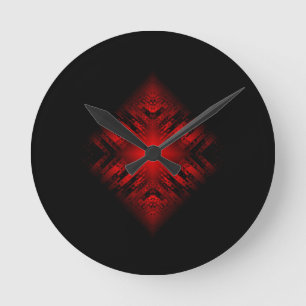Coole moderne digitale Kunst Runde Wanduhr