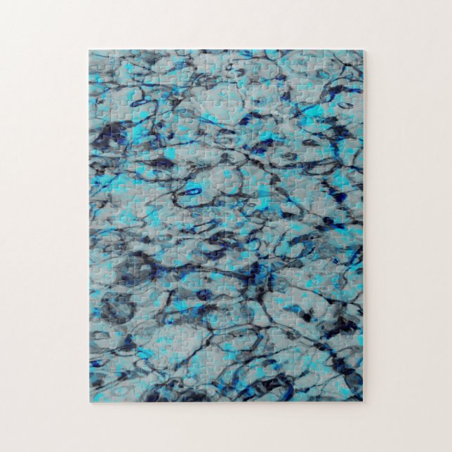 Coole, moderne Digitalkunst des blauen Wassers (Vertikal)