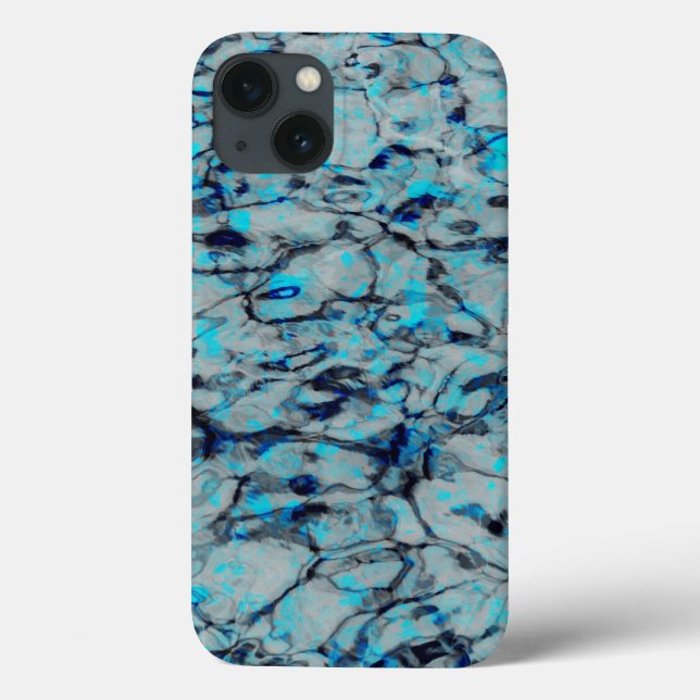 Coole, moderne Digitalkunst des blauen Wassers Case-Mate iPhone Hülle (Rückseite)