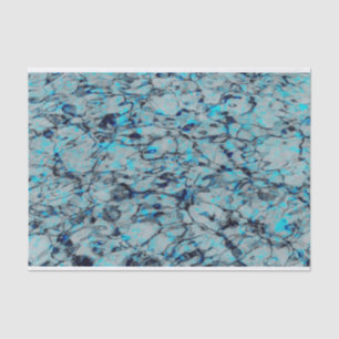 Coole, moderne Digitalkunst des blauen Wassers Seidenpapier