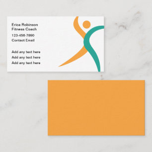 Coole, moderne Fitness Coach Business Cards Visitenkarte