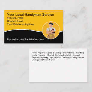 Coole moderne Handyman-Dienste - Neu Visitenkarte
