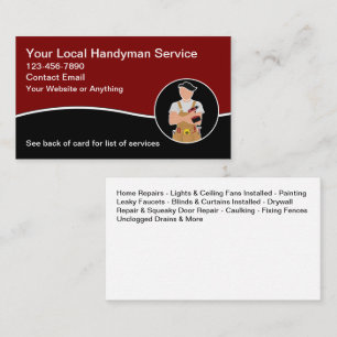 Coole moderne Handyman-Dienste - Neu Visitenkarte