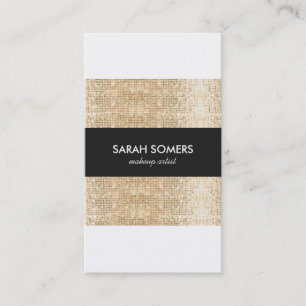 Coole moderne Imitate Gold Sequins Makeup Artist Visitenkarte