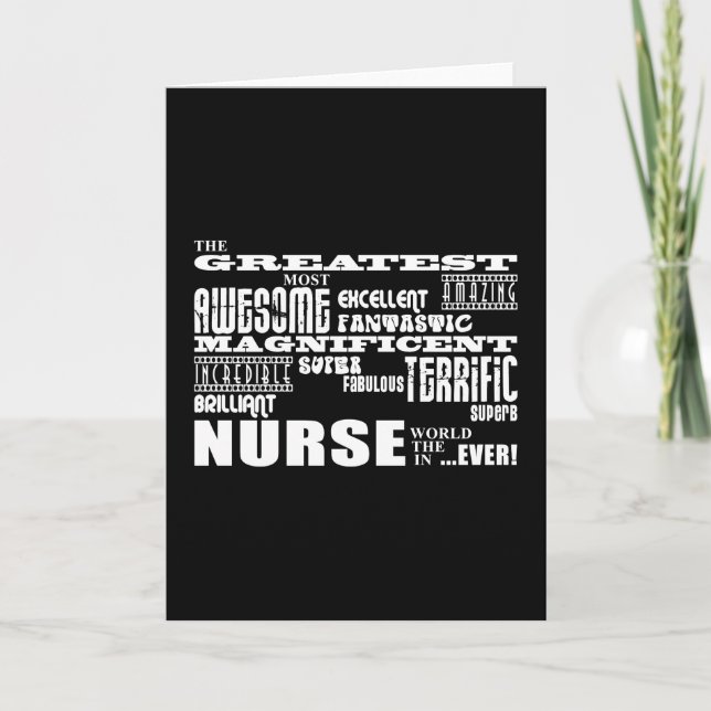 Coole moderne Krankenschwestern: Beste Krankenschw Dankeskarte (Vorderseite)