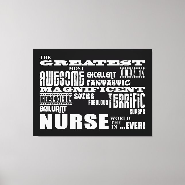 Coole moderne Krankenschwestern: Beste Krankenschw Leinwanddruck (Vorderseite)