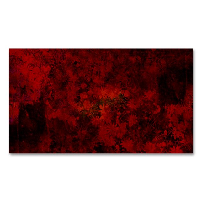Coole, moderne Kunst des Blumen-/Blumenmusters Magnetische Visitenkarte (Vorderseite)