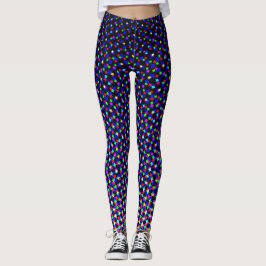 Coole moderne Lila Farbe Halftone Pixel Digit Geek Leggings