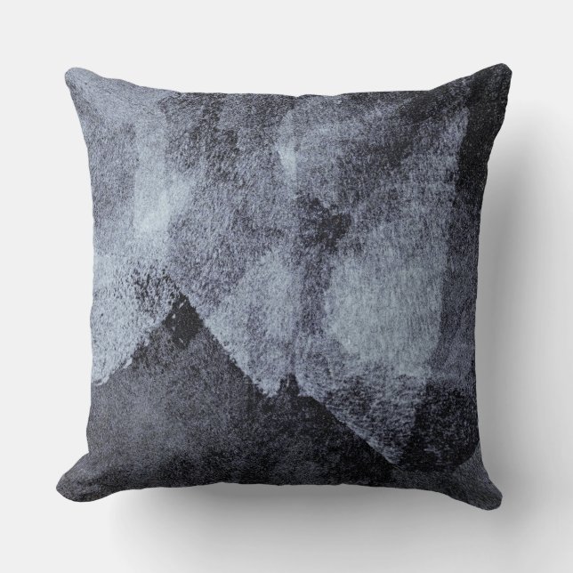 Coole moderne lila graue Malkunst Kissen (Vorderseite)