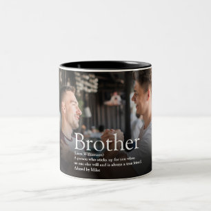 Coole moderne lustige Foto Beste Bruder aller Zeit Zweifarbige Tasse