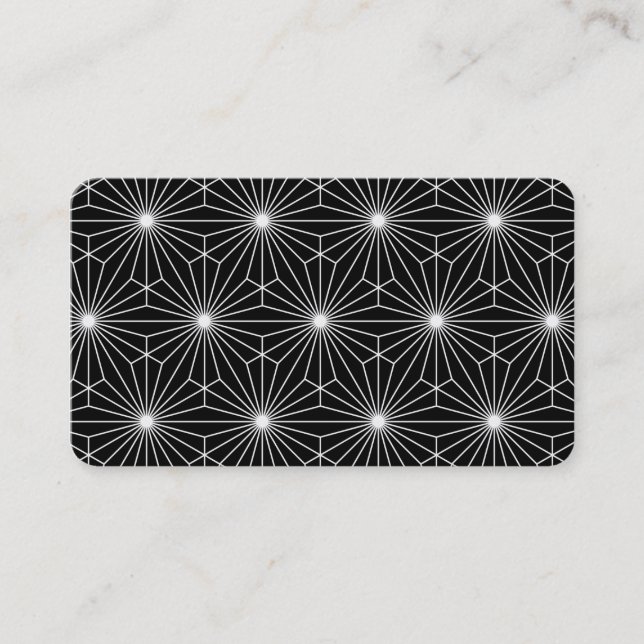 Coole moderne optische Schwarzweiss-Illusion Visitenkarte (Vorderseite)