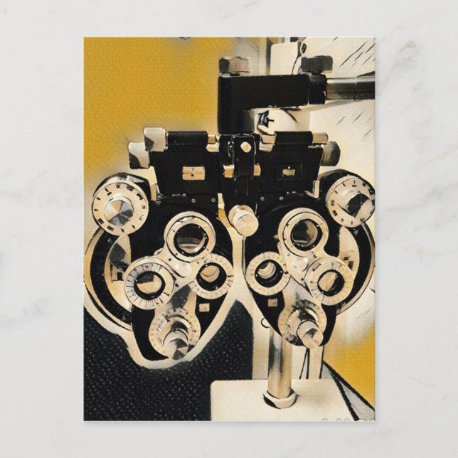 Coole moderne Optometristen Phoroptor-Objektive Postkarte (Vorderseite)