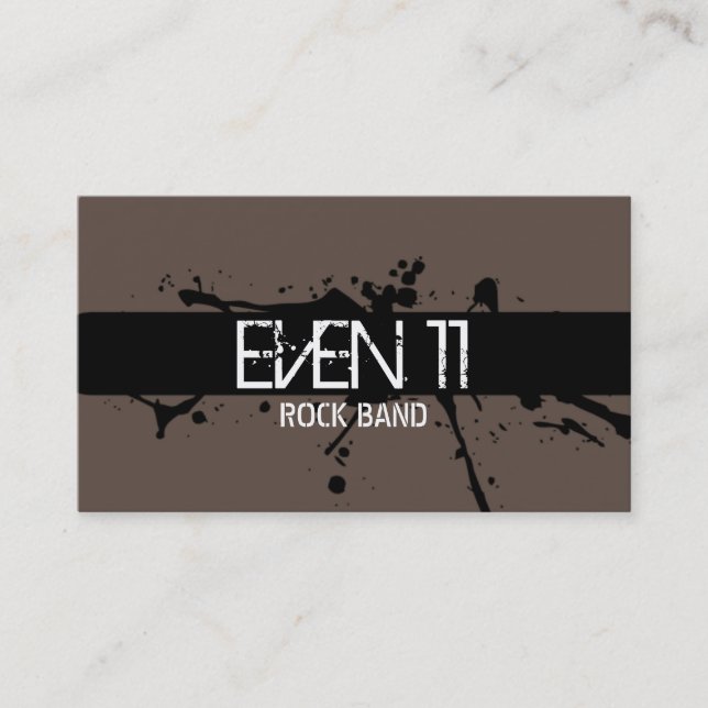 Coole moderne Rock Band Singer Business Card Visitenkarte (Vorderseite)