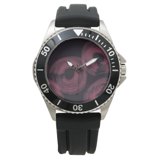 Coole, moderne, trendige Aquarellbilder Armbanduhr (Vorderseite)
