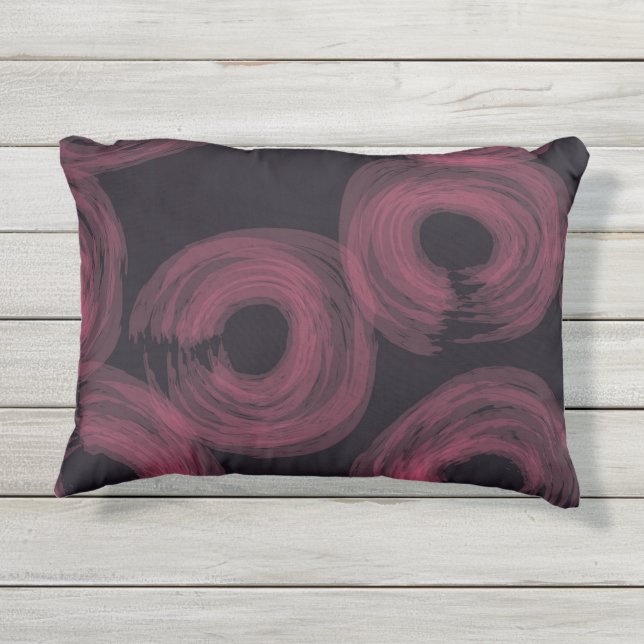 Coole, moderne, trendige Aquarellbilder Kissen Für Draußen (Rückseite)