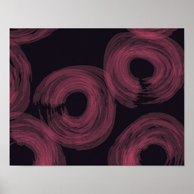 Coole, moderne, trendige Aquarellbilder Poster (Vorne)