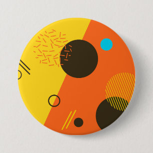 Coole, moderne, trendige, urbane Memphis-Illustrat Button