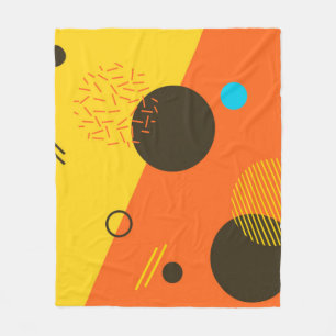 Coole, moderne, trendige, urbane Memphis-Illustrat Fleecedecke