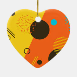 Coole, moderne, trendige, urbane Memphis-Illustrat Keramik Ornament