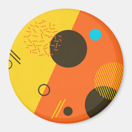 Coole, moderne, trendige, urbane Memphis-Illustrat Magnet