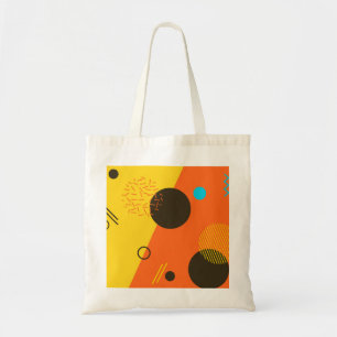 Coole, moderne, trendige, urbane Memphis-Illustrat Tragetasche