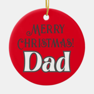 Coole moderne Typografie Frohe Weihnachten Vater Keramik Ornament