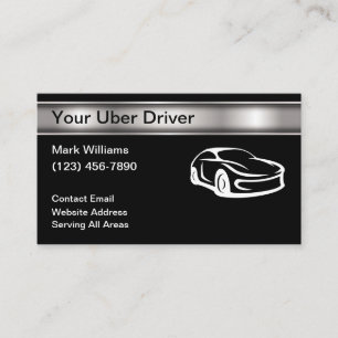 Coole moderne Uber-Fahrer-Fahrtvermittlung Visitenkarte