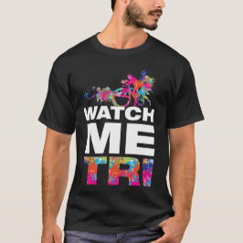 Coole, moderne und farbenfrohe Triathlon-Motiviere T-Shirt