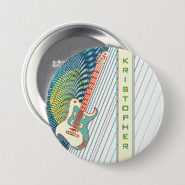 Coole moderne weiße und Aquamarine elektrische Git Button