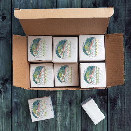 Coole moderne weiße und Aquamarine elektrische Git Runder Aufkleber