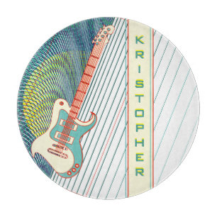 Coole moderne weiße und Aquamarine elektrische Git Schneidebrett