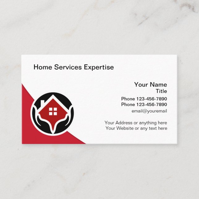 Coole moderne Zuhause-Services Business Cards Visitenkarte (Vorderseite)