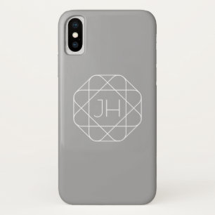 Coole Monogramm, Angesagte Logo-Stilanzeige   Grau Case-Mate iPhone Hülle