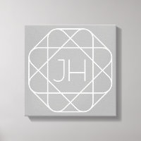Coole Monogramm, Angesagte Logo-Stilanzeige | Grau