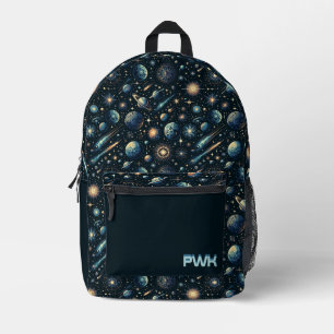 Coole Monogramm-Initialen für den Außenbereich Bedruckter Rucksack