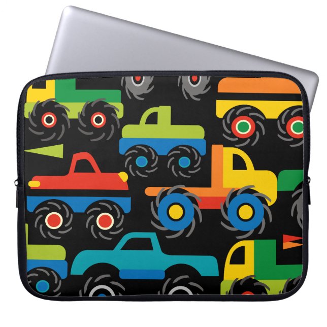Coole Monster LKW Transportgeschenke für Jungen Laptopschutzhülle (Vorderseite)