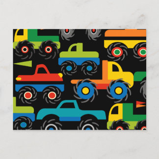 Coole Monster LKW Transportgeschenke für Jungen Postkarte