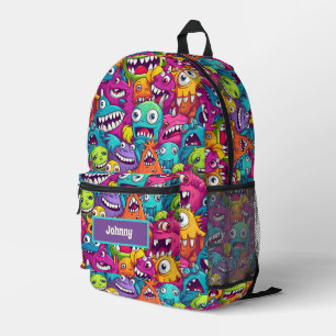 Coole Monster-Tasche mit Namen Bedruckter Rucksack