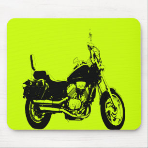 Coole Motorradfahrrad-Silhouette Mousepad